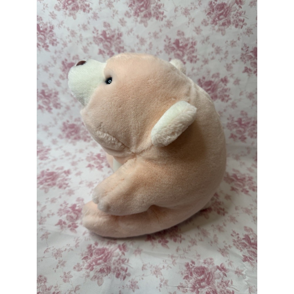 Vintage GUND Snuffles Teddy Bear Peach Plush Stuffed Animal 10" 1980 - Picture 2 of 7